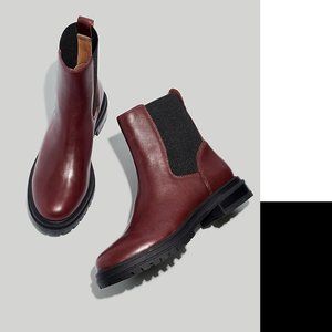 Madewell Burgundy Boots. Beautiful Color /sturdy rubber sole